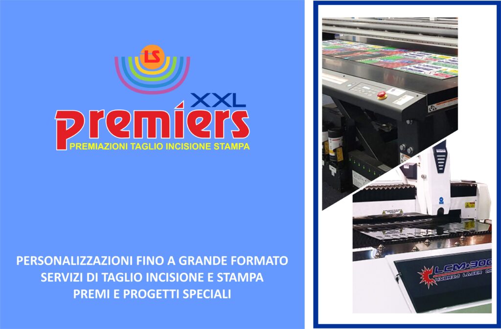 Premiers XXL è il reparto di stampa, incisione e taglio laser fino a grande formato